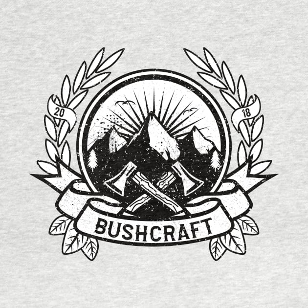 Vintage Bushcraft Camper Wilderness Survival by lucidghost